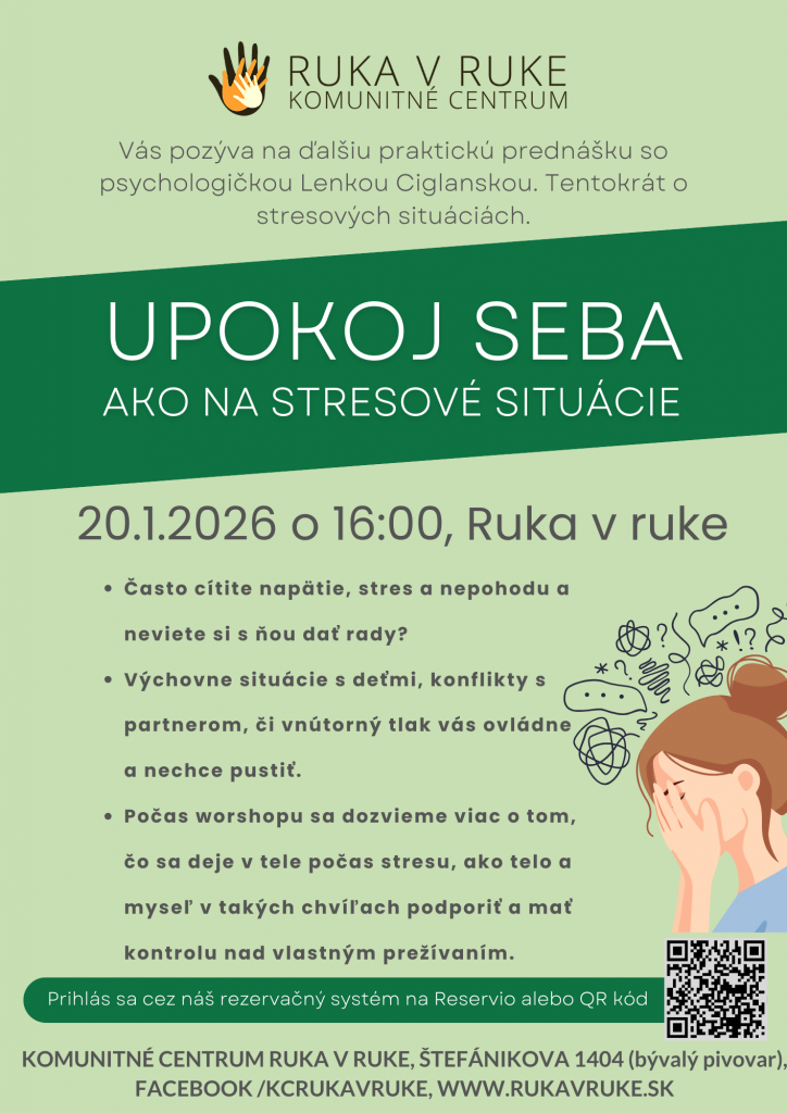 Workshop: Upokoj seba! Ako na stresové situácie